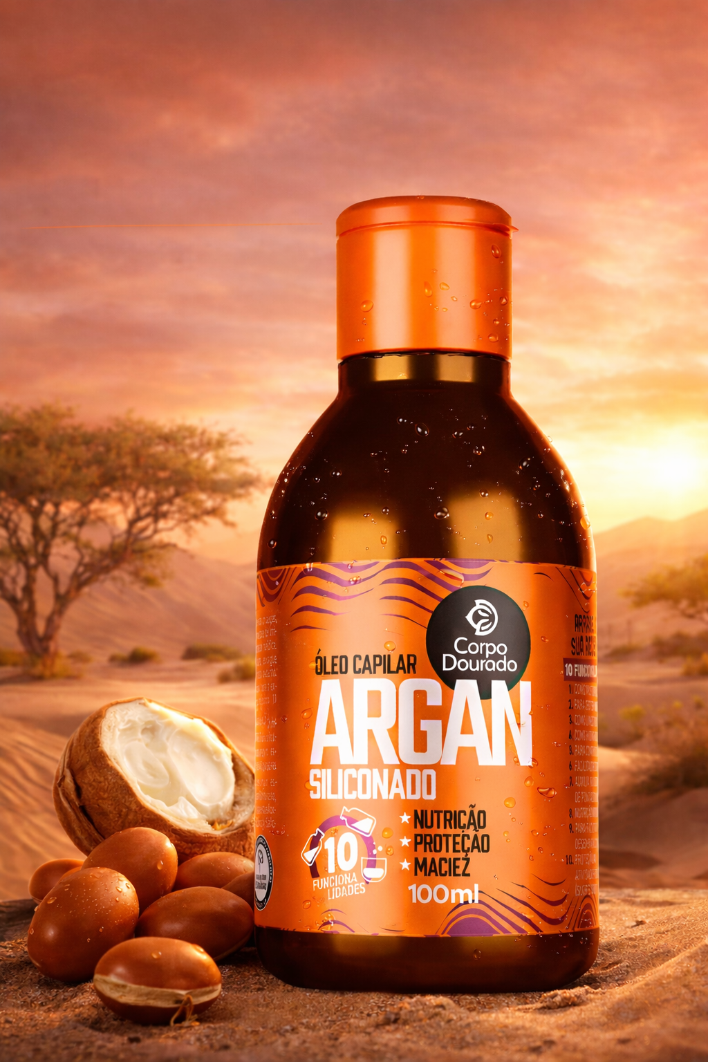 Óleo Capilar Argán Siliconado (100 ml) – Nutrición, protección y suavidad instantánea