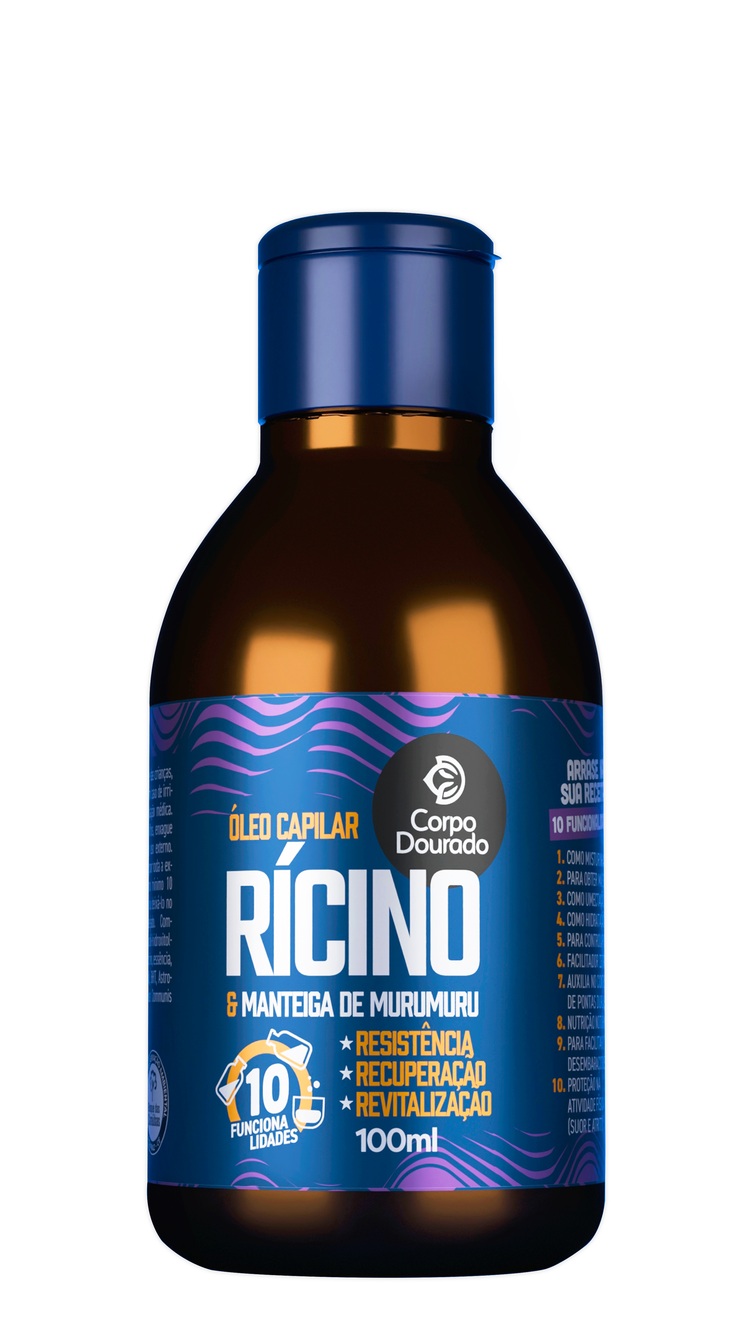 Óleo Capilar Rícino & Manteiga de Murumuru (100 ml) – Resistencia, recuperación y revitalización