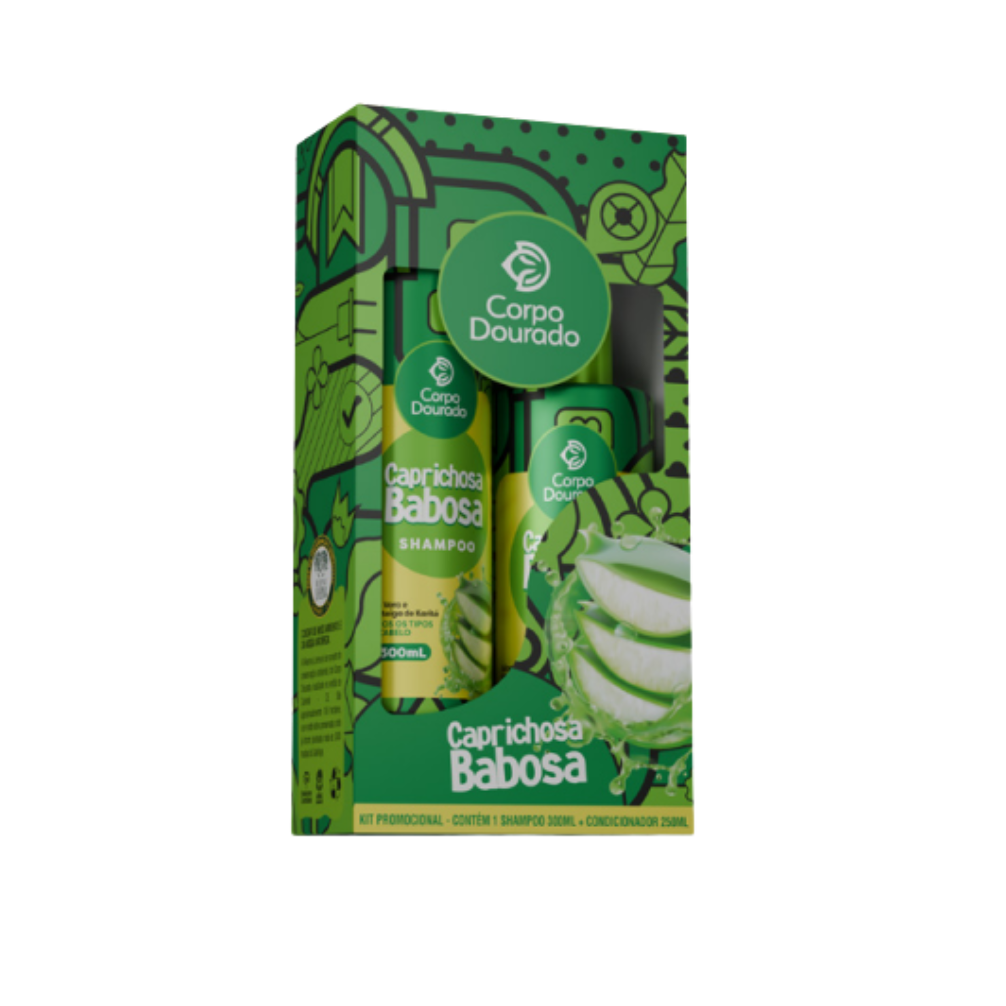 Kit Caprichosa Babosa Corpo Dourado