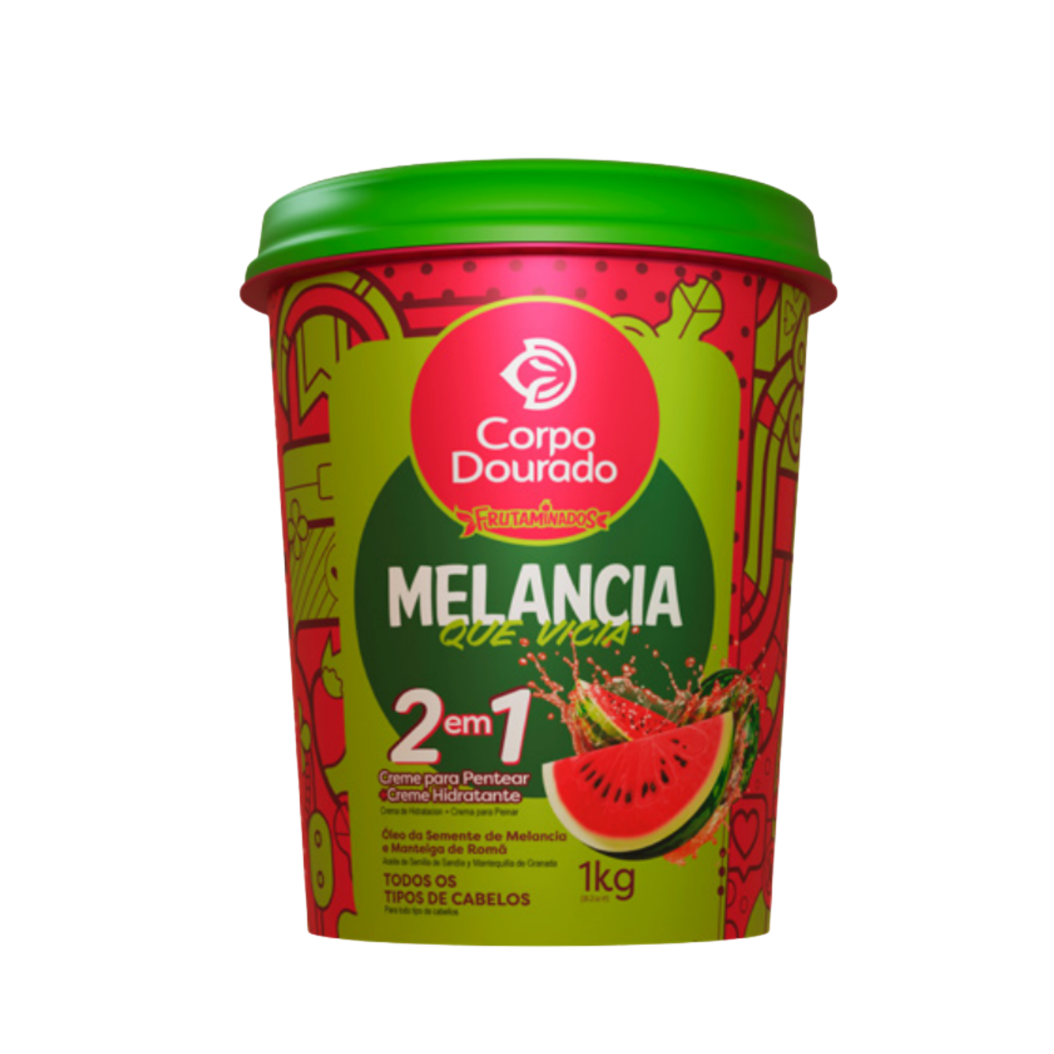 Crema Capilar 2 en 1 Melancia Que Vicia Corpo Dourado 1kg